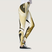 Abstracte elegant retro digital liquid marmer leggings (Rechts)