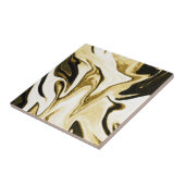 Abstracte elegant retro digital liquid marmer tegeltje (Zijkant)