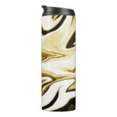 Abstracte elegant retro digital liquid marmer thermosbeker (Geroteerd rechts)