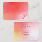 Abstracte Elegant Script Monogram Sjabloon Visitekaartje (Voorkant / Achterkant)