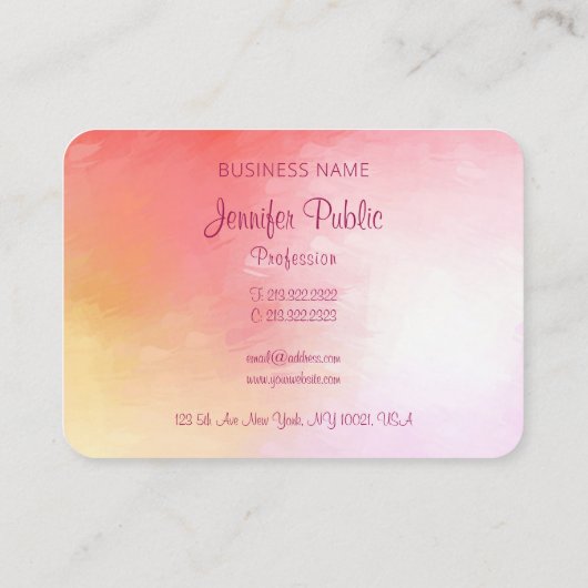 Abstracte Elegant Script Monogram Sjabloon Visitekaartje (Achterkant)