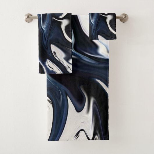 Abstracte elegant vloeibare marmer stromingstextuu bad handdoek (Insitu)