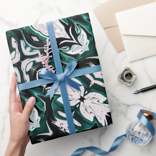 Abstracte elegant vloeibare marmer stromingstextuu cadeaupapier (Geschenken)