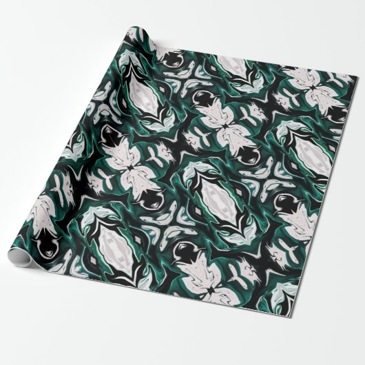 Abstracte elegant vloeibare marmer stromingstextuu cadeaupapier (Uitgerold)