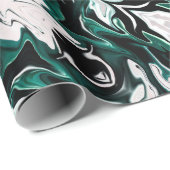 Abstracte elegant vloeibare marmer stromingstextuu cadeaupapier (Rol Hoek)