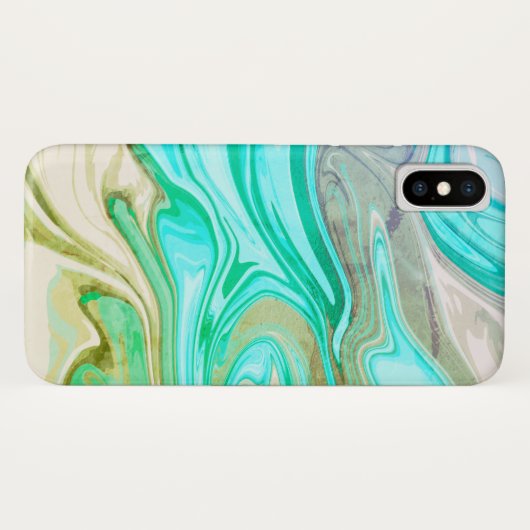 Abstracte elegant vloeibare marmer stromingstextuu Case-Mate iPhone case (Achterkant (horizontaal))