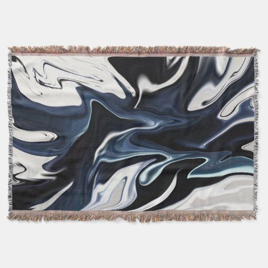 Abstracte elegant vloeibare marmer stromingstextuu deken (Voorkant)