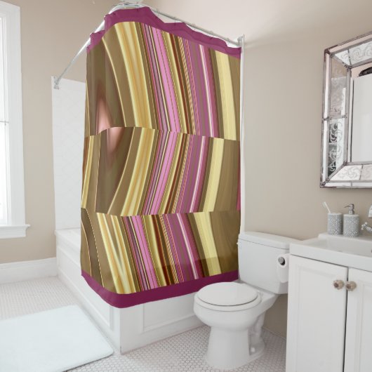 Abstracte elegant vloeibare marmer stromingstextuu douchegordijn (In situ)