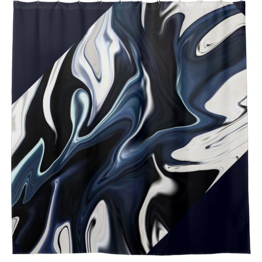 Abstracte elegant vloeibare marmer stromingstextuu douchegordijn (Voorkant)