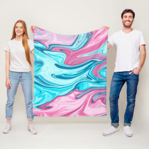 Abstracte elegant vloeibare marmer stromingstextuu fleece deken