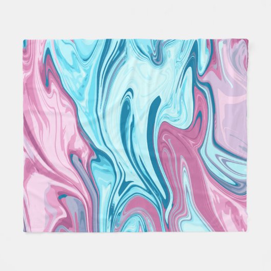 Abstracte elegant vloeibare marmer stromingstextuu fleece deken (Voorkant (Horizontaal))