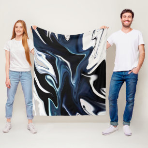 Abstracte elegant vloeibare marmer stromingstextuu fleece deken