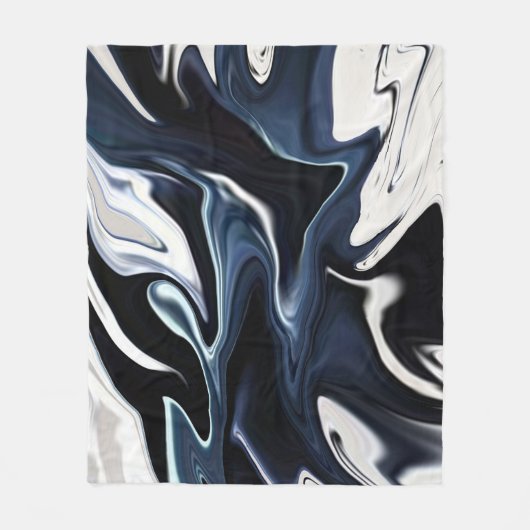 Abstracte elegant vloeibare marmer stromingstextuu fleece deken (Voorkant)
