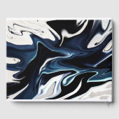 Abstracte elegant vloeibare marmer stromingstextuu gastenboek (Achterkant)