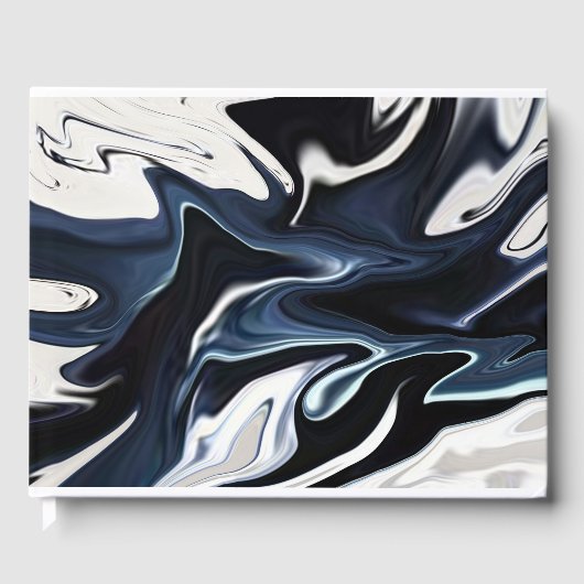 Abstracte elegant vloeibare marmer stromingstextuu gastenboek (Voorkant)