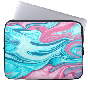 Abstracte elegant vloeibare marmer stromingstextuu laptop sleeve