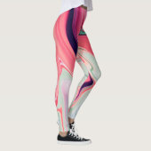 Abstracte elegant vloeibare marmer stromingstextuu leggings (Rechts)