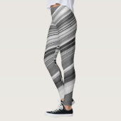 Abstracte elegant vloeibare marmer stromingstextuu leggings (Links)