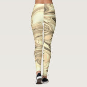 Abstracte elegant vloeibare marmer stromingstextuu leggings (Achterkant)