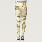 Abstracte elegant vloeibare marmer stromingstextuu leggings (Voorkant)