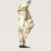 Abstracte elegant vloeibare marmer stromingstextuu leggings (Rechts)