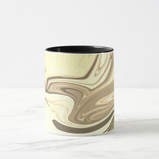 Abstracte elegant vloeibare marmer stromingstextuu mok (Midden)