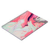 Abstracte elegant vloeibare marmer stromingstextuu notitieboek (Linkerzijde)