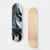 Abstracte elegant vloeibare marmer stromingstextuu persoonlijk skateboard (Voorkant)