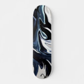 Abstracte elegant vloeibare marmer stromingstextuu persoonlijk skateboard (Voorkant)