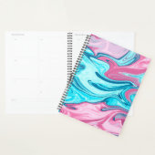 Abstracte elegant vloeibare marmer stromingstextuu planner (Display)