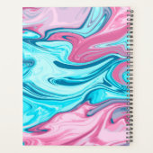 Abstracte elegant vloeibare marmer stromingstextuu planner (Achterkant)