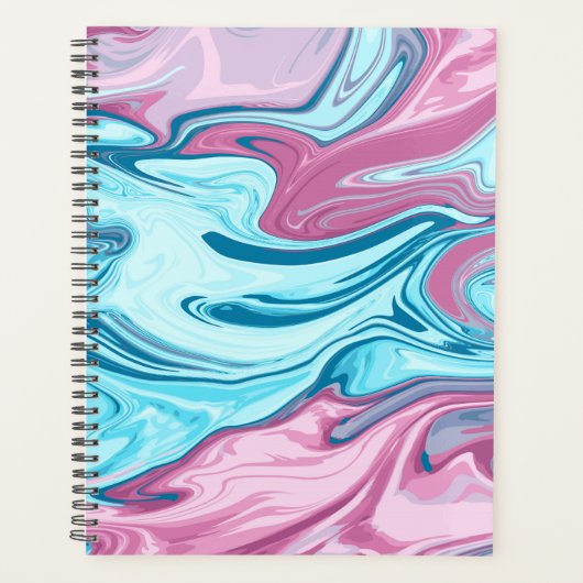 Abstracte elegant vloeibare marmer stromingstextuu planner (Voorkant)