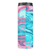 Abstracte elegant vloeibare marmer stromingstextuu thermosbeker (Achterkant)
