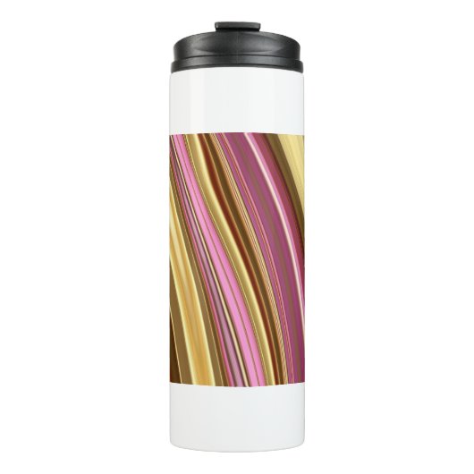 Abstracte elegant vloeibare marmer stromingstextuu thermosbeker (Voorkant)