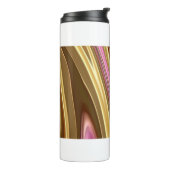 Abstracte elegant vloeibare marmer stromingstextuu thermosbeker (Gedraaid links)