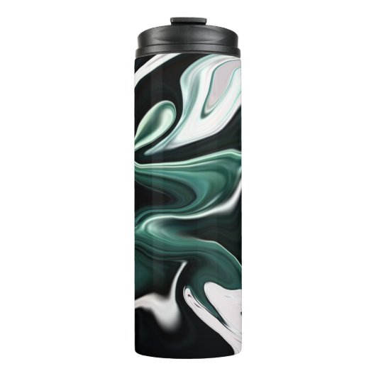 Abstracte elegant vloeibare marmer stromingstextuu thermosbeker (Voorkant)