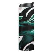 Abstracte elegant vloeibare marmer stromingstextuu thermosbeker (Gedraaid links)