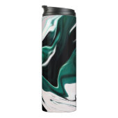 Abstracte elegant vloeibare marmer stromingstextuu thermosbeker (Geroteerd rechts)
