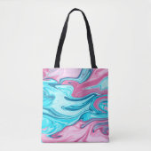 Abstracte elegant vloeibare marmer stromingstextuu tote bag (Voorkant)