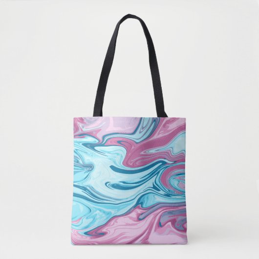 Abstracte elegant vloeibare marmer stromingstextuu tote bag (Voorkant)
