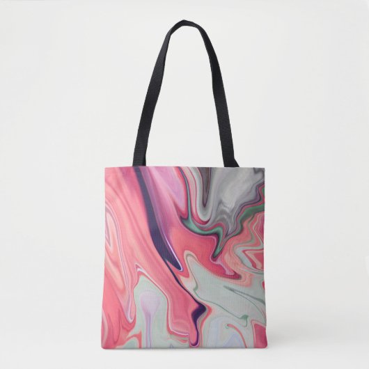 Abstracte elegant vloeibare marmer stromingstextuu tote bag (Voorkant)
