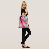 Abstracte elegant vloeibare marmer stromingstextuu tote bag (Op model)