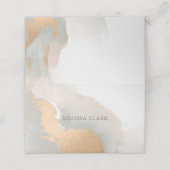 Abstracte Elegant Waterverf Gold Plaatskaartje (Buitenkant ongevouwen)