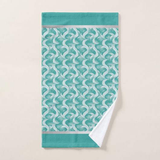 Abstracte Elegante Aqua Handdoek Set (Handdoek)