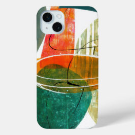 Abstracte elegante gemengde kleurrijke schilderijp iPhone 15 mini hoesje