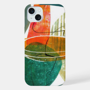 Abstracte elegante gemengde kleurrijke schilderijp iPhone 15 plus case