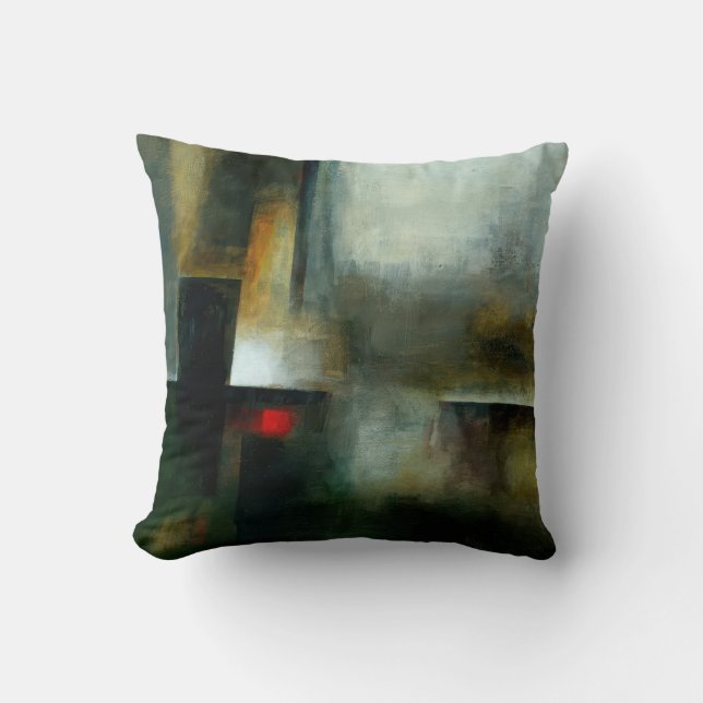 Abstracte elegante gemengde kleurrijke schilderijp kussen (Voorkant)