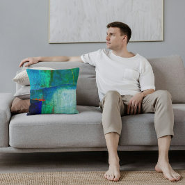 Abstracte elegante gemengde kleurrijke schilderijp kussen