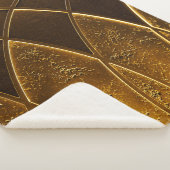 Abstracte elegante kunstgreep deco geometrische ge sherpa deken (3/4)