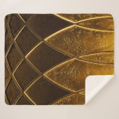 Abstracte elegante kunstgreep deco geometrische ge sherpa deken (Voorkant (horizontaal))